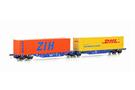 Mehano H0 CBR Container-Doppeltragwagen Sggmrss 90, DHL/ZIH, Ep. VI