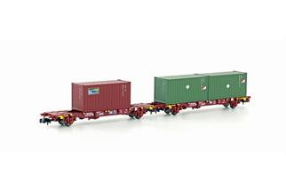 MFTrain N SNCB Containerwagen-Set Lgs, Ep. V, 2-tlg.