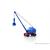 Minis N Fuchs F 301 Bagger, mit Schaufel, blau/rot