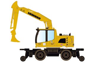 Minis N Liebherr 2-Wege-Bagger, DB Bahnbau
