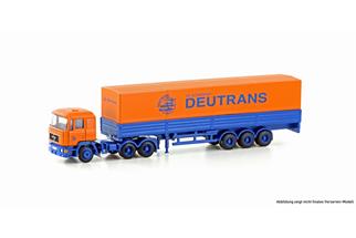 Minis N MAN F90 2-achs Gardinenplanen-Sattelzug, DEUTRANS