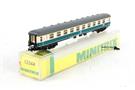 Minitrix 13344 N DB Personenwagen Aüm 111, ozeanblau/beige (OCC)