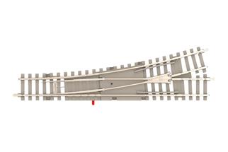 Minitrix N Betonschwellen-Handweiche links, 112.6 mm, Radius 4, 15°