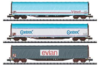 Minitrix N SNCF Güterwagen-Set Mineralwassertransport, 3-tlg.