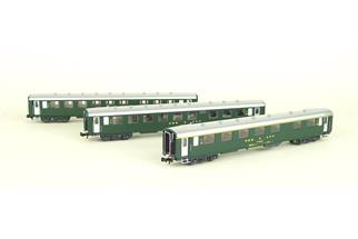 MW-Modell N SBB RIC Personenwagen-Set Typ Schlieren, Ep. IV, 3-tlg. *werkseitig ausverkauft*