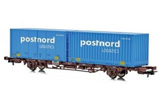 NMJ H0 CargoNet Containertragwagen Lgns 42 76 443 2xxx-x, PostNord *komplett vorreserviert*