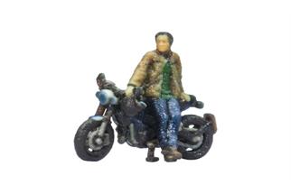 Noch H0 3D-Master-Einzelfigur Café Racer Motorrad, stehend