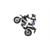 Noch H0 3D-Master-Einzelfigur Motocross-Motorrad Wheelie