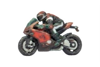 Noch H0 3D-Master-Einzelfigur Sportmotorrad, fahrend