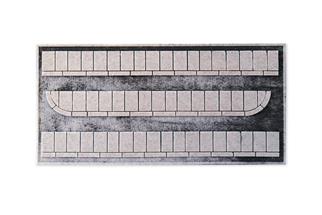 Noch H0 Struktur-Bürgersteig Beton-Platten, 1.6 cm breit