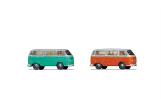 Noch Z 3D-Master-Fahrzeug VW T2, grün/orange (Inhalt: 2 Stk.)