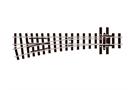 Peco H0e Code 80 Weiche links, Länge 143 mm, Radius 457 mm, 14°