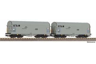 Piko H0 ATIR Rail Schiebeplanenwagen-Set, Ep. VI, 2-tlg.