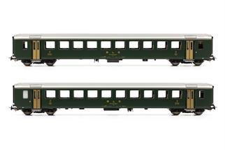 Piko H0 BLS Personenwagen-Set EW I B + B, grün, Ep. IV, 2-tlg. (Sonderserie Schweiz)