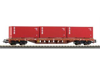 Piko H0 DR Containertragwagen Sgnss, 3x20'-Container DSR, Ep. IV