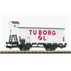 Piko H0 DSB gedeckter Güterwagen G02, Bier Tuborg, mit Bremserhaus, Ep. III