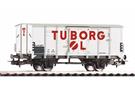 Piko H0 DSB gedeckter Güterwagen G02, Bier Tuborg, ohne Bremserhaus, Ep. III