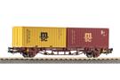 Piko H0 FS Containertragwagen, 2x20'-Container msc, Ep. V