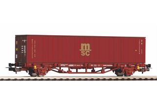 Piko H0 FS Containertragwagen, 40'-Container MSC, Ep. IV