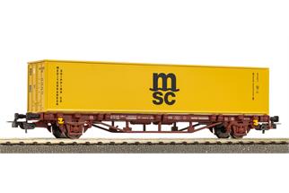 Piko H0 FS Containertragwagen, 40'-Container msc, Ep. V