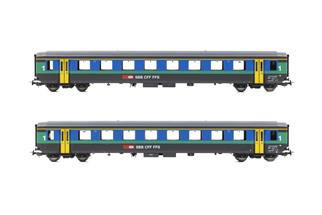 Piko H0 SBB Wagen-Set EW I A + A, Papagei, Ep. V, 2-tlg. (Sonderserie Schweiz)