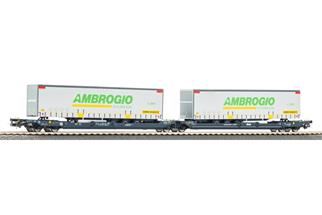 Piko H0 Wascosa Doppel-Taschenwagen T3000e, Ambrogio, Ep. VI