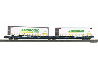 Piko H0 Wascosa Doppel-Taschenwagen T3000e, Ambrogio, Ep. VI