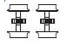 Piko N (ET) Radsatz mit Zahnrad ohne Haftreifen (Inhalt: 2 Stk.)