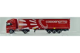 Pirata/Herpa H0 Iveco S-Way Planen-Sattelzug, Codognotto rot