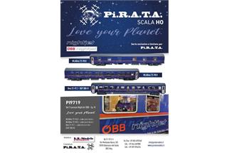 Pirata/LS Models H0 ÖBB Nightjet-Wagenset, Love your Planet, Ep. VI, 3-tlg. (SoSe)