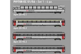 Pirata/LS Models H0 SBB Reisezugset 1 EC 51/56 Ticino Milano - Zürich HB, Ep. V, 4-tlg.