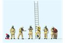 Preiser H0 Feuerwehrleute in moderner Einsatzkleidung, beige