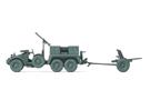 Preiser H0 Protzkraftwagen Kfz 69 Krupp 3.7 cm PAK L/45 unbemalt