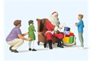 Preiser IIm Weihnachtsmann in Sessel, Mutter mit Kindern