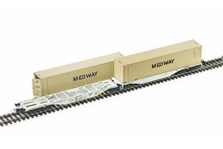 PT Trains H0 VTG Doppel-Containertragwagen Sggmrss, MEDWAY PT Trains H0 VTG Doppel-Containertragwagen Sggmrss, MEDWAY