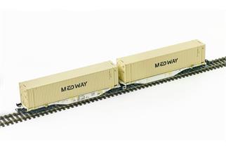 PT Trains H0 VTG Doppel-Containertragwagen Sggmrss, MEDWAY PT Trains H0 VTG Doppel-Containertragwagen Sggmrss, MEDWAY