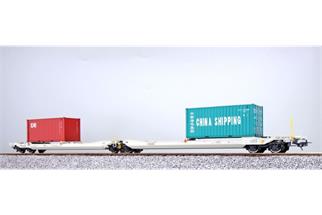 Pullman H0 DB Schenker Doppel-Taschenwagen Sdggmrs, 20' CAI/20' China Shipping, Ep. VI *werkseitig ausverkauft*