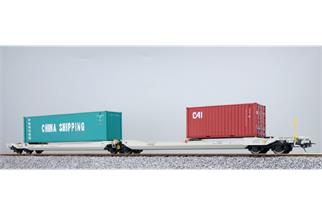 Pullman H0 DB Schenker Doppel-Taschenwagen Sdggmrs, CHINA SHIPPING/CAI, Ep. VI *werkseitig ausverkauft*