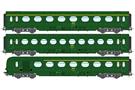 REE H0 (DC) SNCF Personenwagen-Set Saucisson A8/B10/A6d, Ep. IV, 3-tlg.