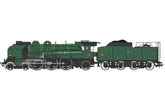 REE H0 (DC Sound) SNCF Dampflok 231.K.8, grün, Museumslok AFAC