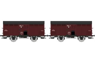 REE H0 PLM gedecktes Güterwagen-Set HP 1245/982, Ep. II, 2-tlg.