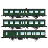 REE H0 SNCF Reisezugwagen-Set SO B6t/B6t/B4Dq, grün, Ep. IIIa, 3-tlg.