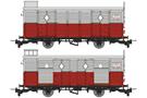 REE H0m CFC Güterzuggepäckwagen-Set, rot/weiss, Ep. III-IV, 2-tlg.