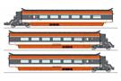 REE Modèles H0 (DC) SNCF Hochgeschwindigkeitszug-Ergänzungsset TGV PSE, 3-tlg.