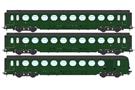 REE Modèles H0 (DC) SNCF Personenwagen-Set Saucisson B10/B10/B5d, Ep. IIIb, 3-tlg. *werkseitig ausverkauft*