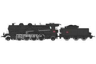 REE Modèles H0 (DC Sound) SNCF Dampflok 5-141 C 579, schwarz, Ep. III *werkseitig ausverkauft*