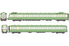 REE Modèles H0 (DC Sound) SNCF Dieseltriebzug RGP 2 X 2705, grün-gelb, Ep. III, 2-tlg.
