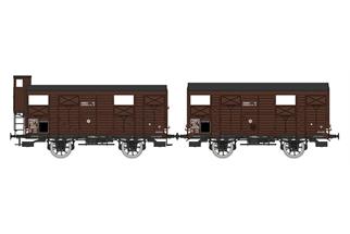 REE Modèles H0 SNCF gedecktes Güterwagen-Set KKwf 144931/KKw 142096, Ep. IIIa, 2-tlg.