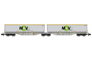 REE Modèles N AAE Container-Doppeltragwagen Sggmrss, MOVE International, Ep. V-VI *werkseitig ausverkauft*
