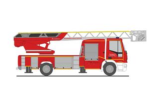 Rietze H0 Magirus DL '18, Feuerwehr Saale - Wipper